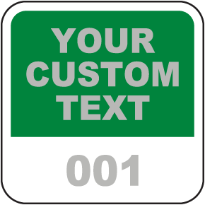 Custom Square Parking Permit Sticker (50/Pkg)